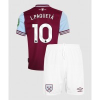 Fotbalové Dres West Ham United Lucas Paqueta #10 Dětské Domácí 2024-25 Krátký Rukáv (+ trenýrky)